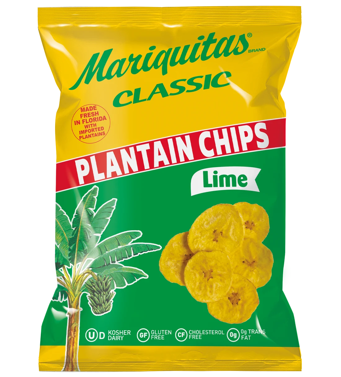 Lime flavored plantain chips