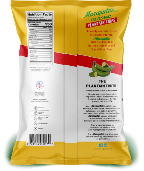 Mariquitas Original packaging back side