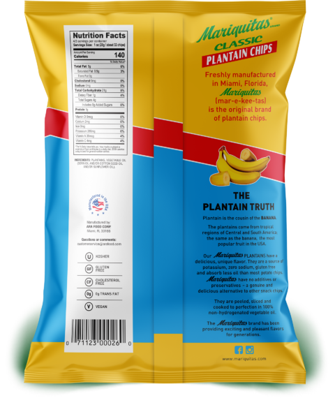 Mariquitas Ripe packaging back side