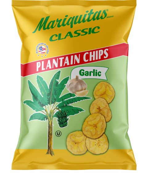 Mariquitas Garlic packaging front side