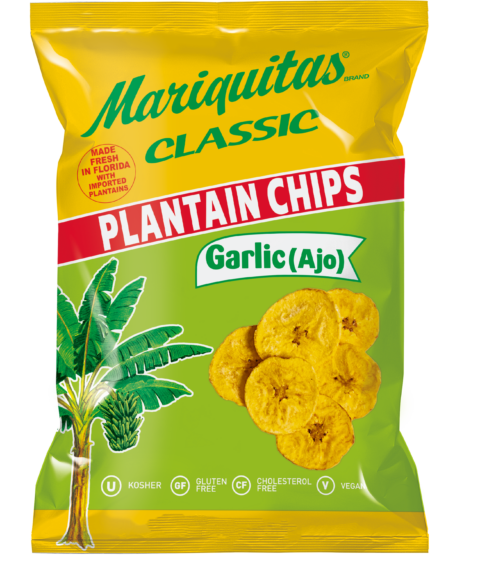 Mariquitas Garlic packaging front side