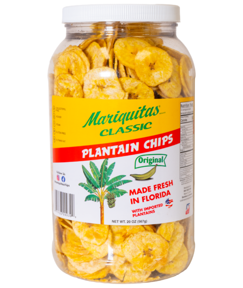 Mariquitas Original 20oz Jar packaging front side